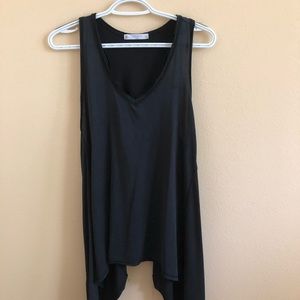 black flow-y tank top